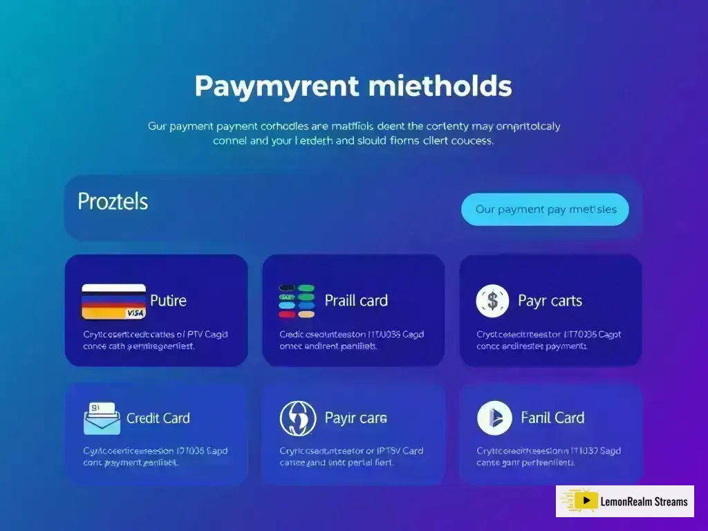 Overview of available payment methods for LemonRealm Streams