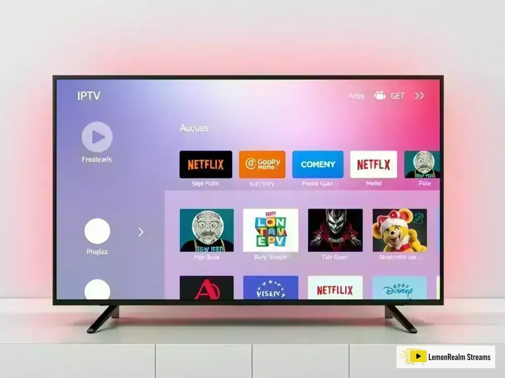 Smart TV app store interface displaying IPTV applications